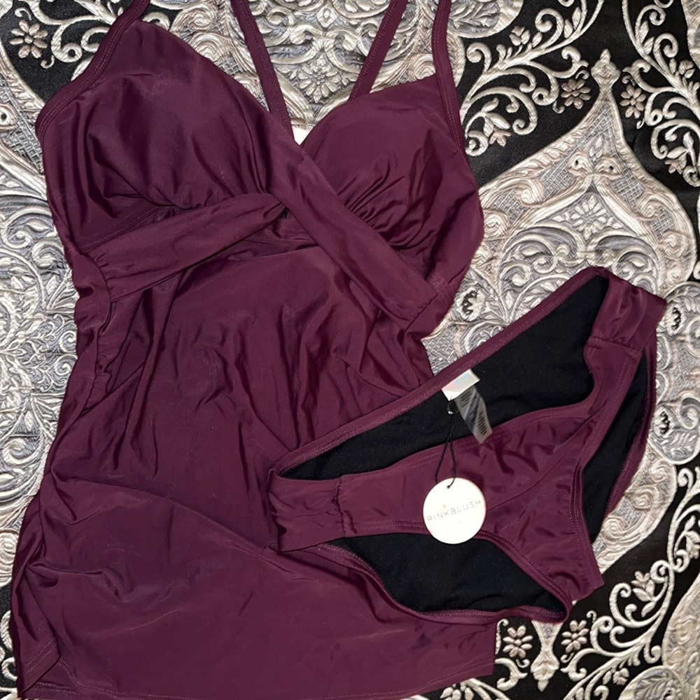 Pink Blush Maternity Tankini